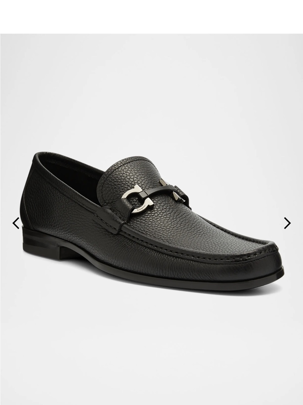 Salvatore Ferragamo Black Leather Bit Loafers